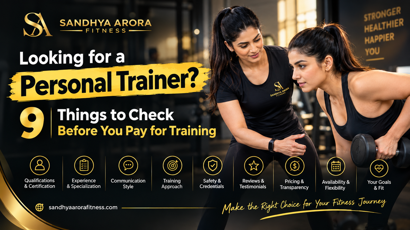 Personal trainer coaching a client during a strength-training session
